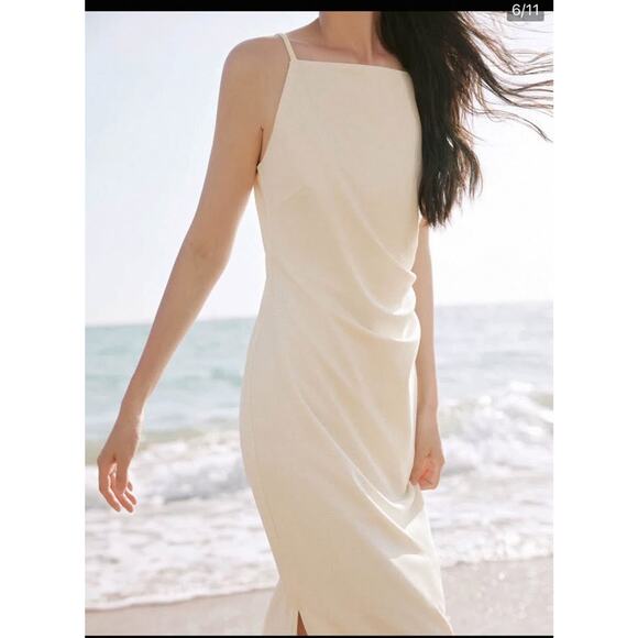 White dress, size S, high quality fabric, good for wedding & dinner party - Picture 1 of 7